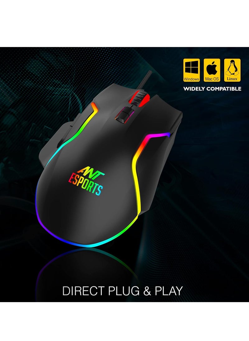 GM320 RGB Optical Wired Gaming Mouse | Ambidextrous Design | 8 Programmable Buttons | Adjustable DPI up to 12800 | RGB Lighting | Rapid-Fire Button - pzsku/Z10FCD1BB4353F15F69E5Z/45/_/1735795701/d3b324d2-9533-4756-8aa0-08d10fa48b72