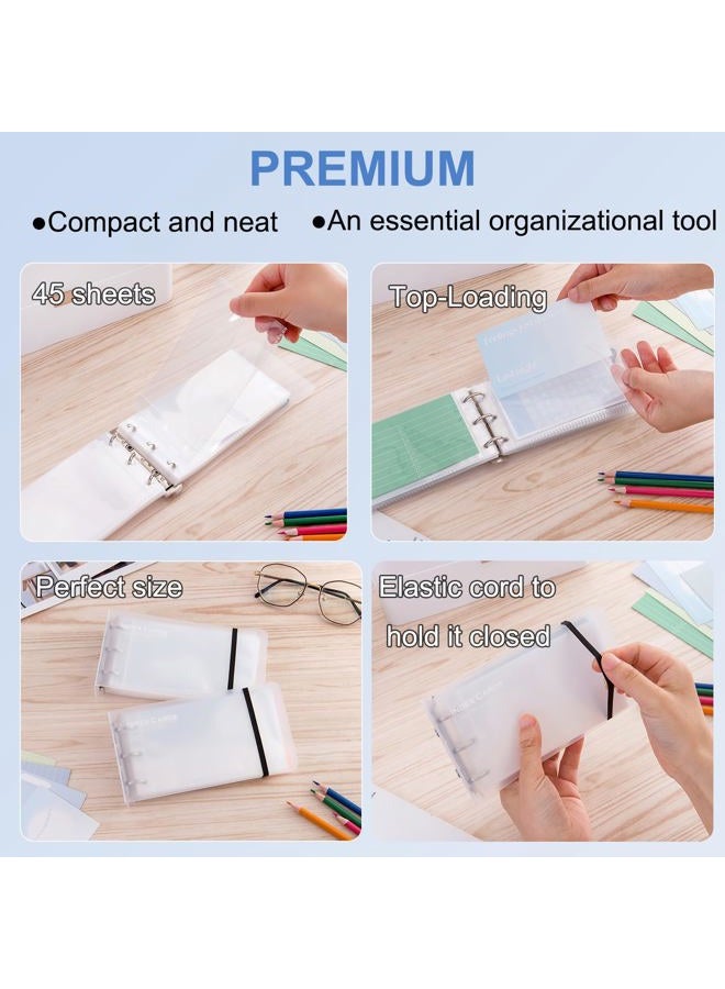 MANWU 3×5” index card binders case Holder Organizer, Note Flash Card Case (2pcs Clear) - Image 5