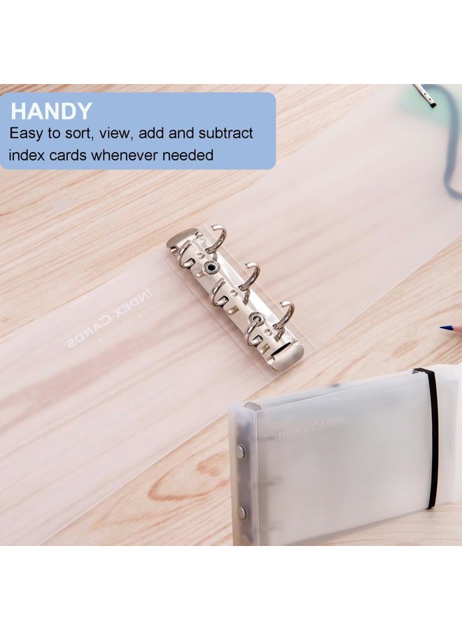 MANWU 3×5” index card binders case Holder Organizer, Note Flash Card Case (2pcs Clear) - Image 3