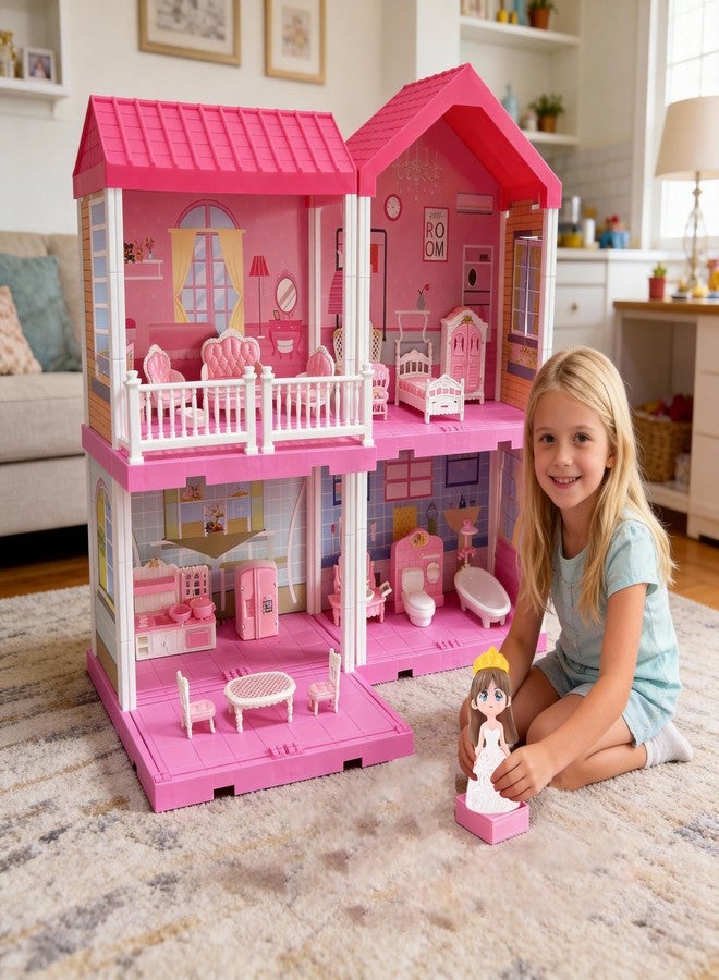 VEMBAP 52 Pcs Dollhouse Furniture, Doll House Accessories and Furniture, Kitchen, Bedroom, Living Room, Bathroom Accessories, Miniature Dollhouse Accessories - Image 3