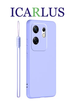 ICARLUS For Infinix Zero 30 4G Case Slim Liquid Silicone Protective Cover Purple  - Image 1