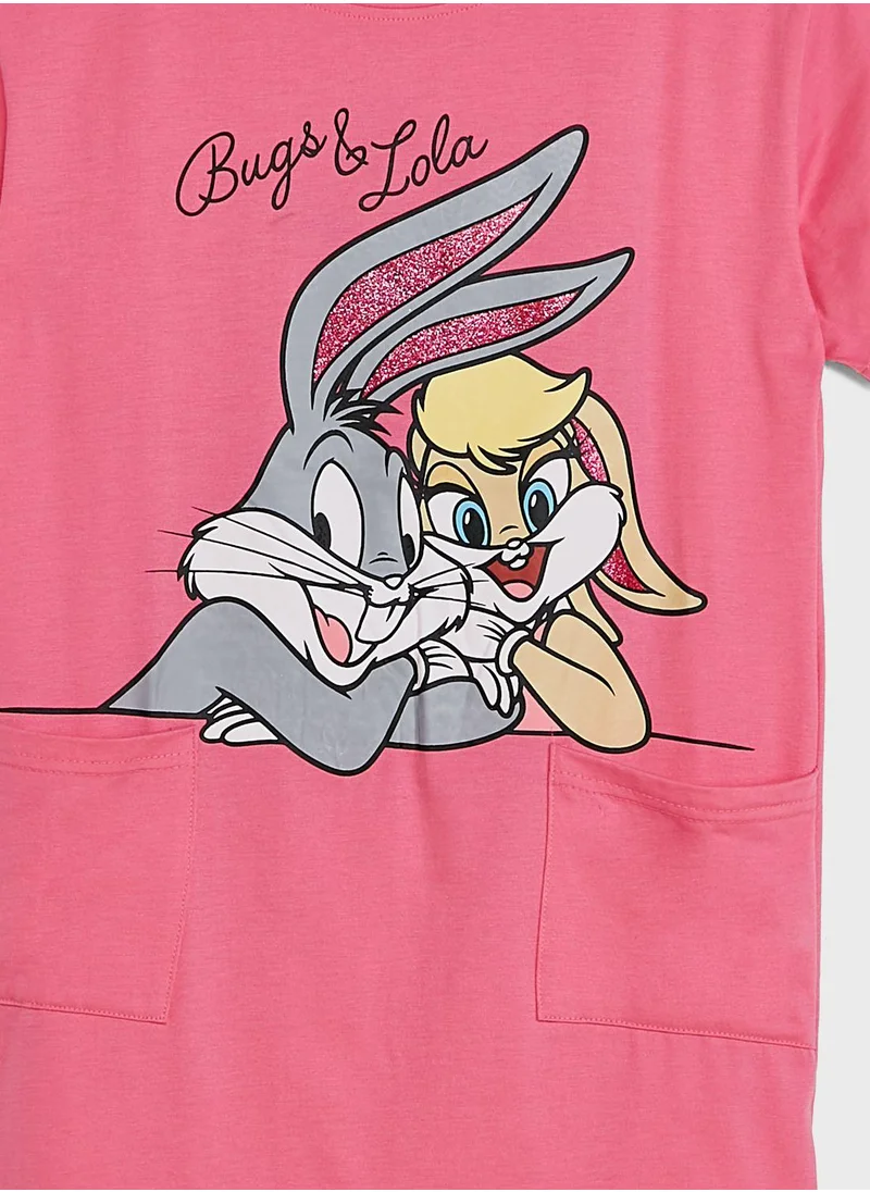 Warner Bros Youth Bugs & Lola Bunny Dress