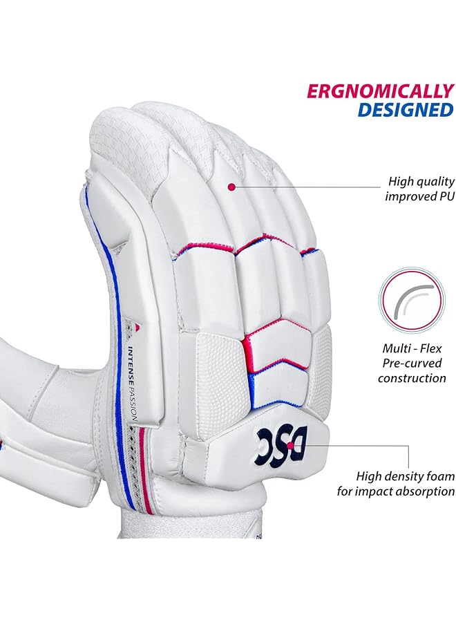 DSC Intense Passion Cricket Batting Gloves Multicolor Size: Boys For Right Hand Batsman - Image 2
