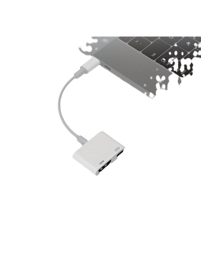 محول 4K Ultra HD HDMI إلى USB C من النوع C إلى موصل شاشة مزامنة HDMI يدعم Apple 15-اللون: 4K 30HZ - Image 5