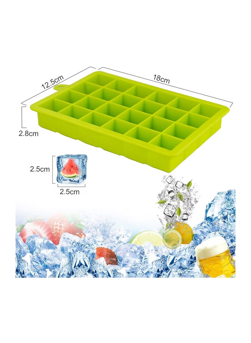 Masroo Ice Cube Trays 3 Pack, Silicone Ice Tray with Removable Lid Easy-Release Flexible Ice Cube Molds 24 Cubes per Tray for Cocktail, Whiskey, Baby Food, Chocolate, BPA Free - Image 3