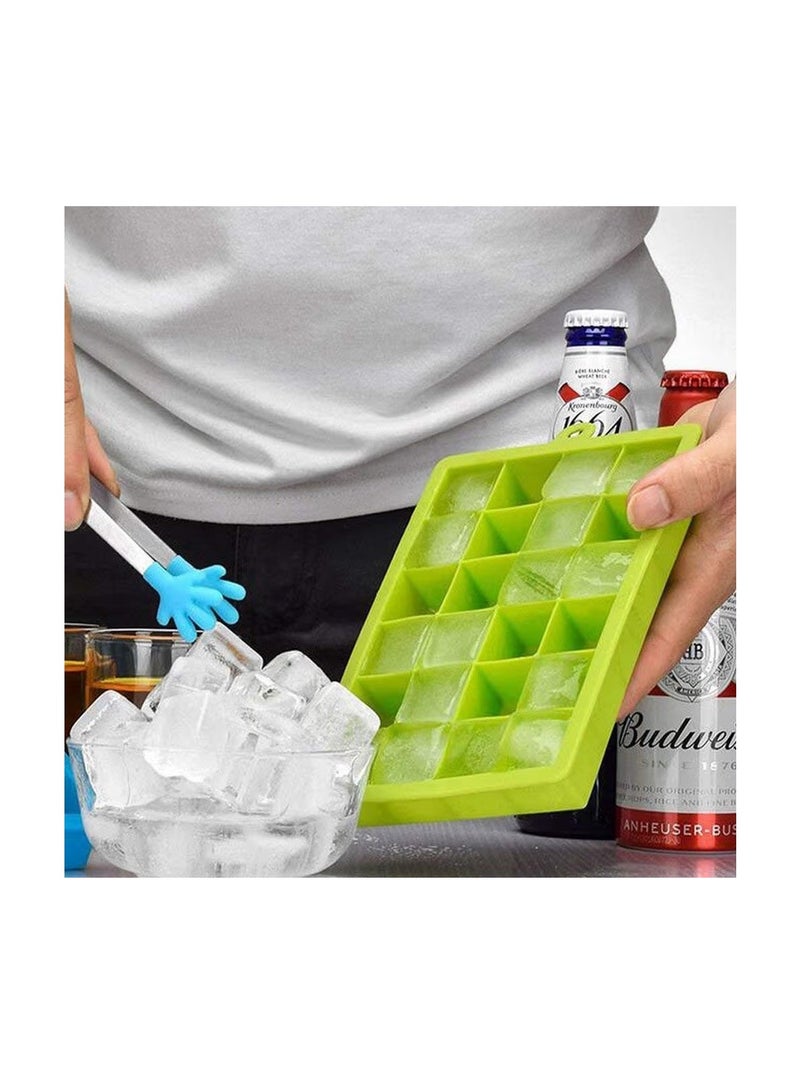 Masroo Ice Cube Trays 3 Pack, Silicone Ice Tray with Removable Lid Easy-Release Flexible Ice Cube Molds 24 Cubes per Tray for Cocktail, Whiskey, Baby Food, Chocolate, BPA Free - Image 2