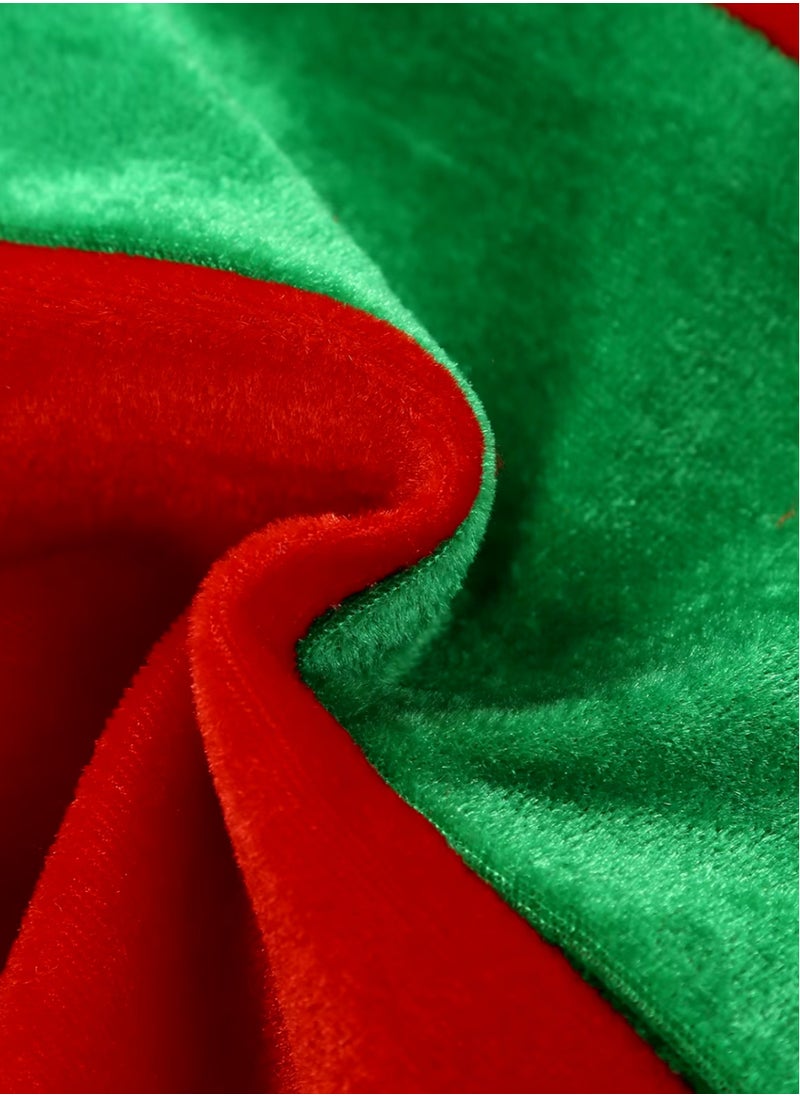 ZAFAA HOME Striped Elf Hat – Red and Green Elf Hat with Jingle Bell, Lightweight 96.5x30cm Festive Hat for Christmas Parties and Costumes  - Image 3