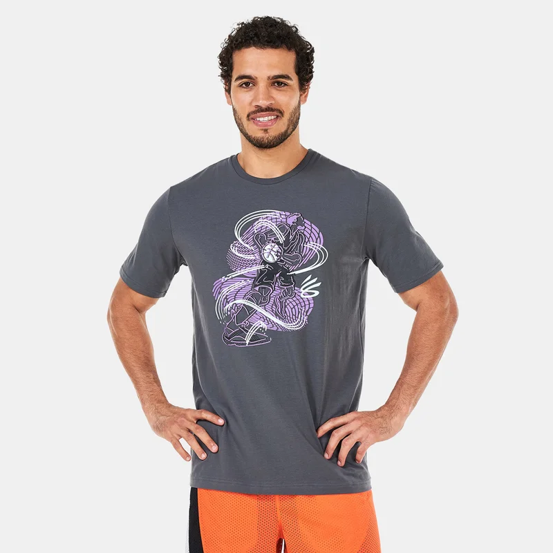 UNDER ARMOUR Men's Curry Animated Sketch T-Shirt