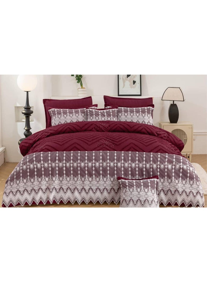 Red Rose Luxurious bridal double bedspread to add beauty to your room decor, size 240*260 cm - Image 1