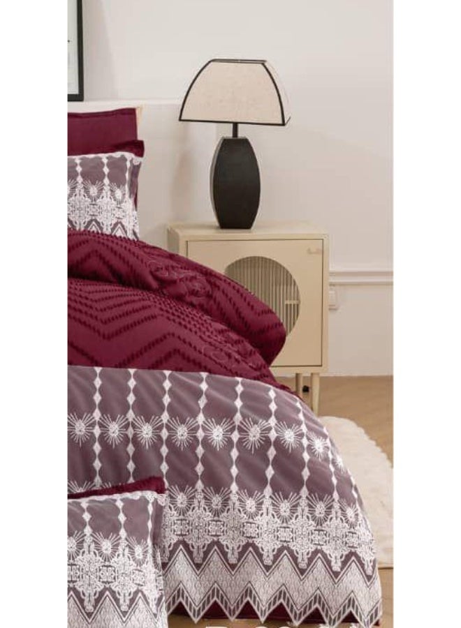 Red Rose Luxurious bridal double bedspread to add beauty to your room decor, size 240*260 cm - Image 4