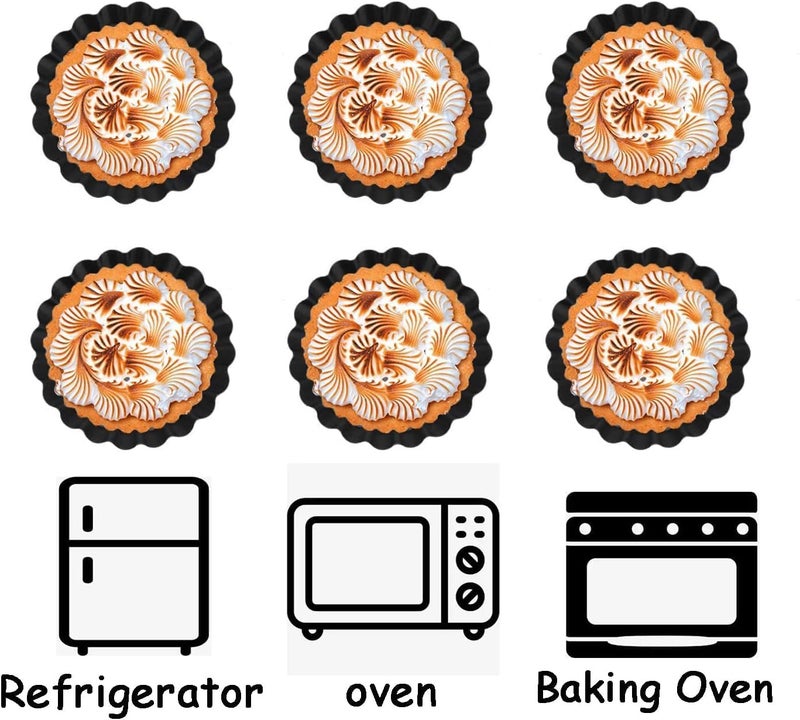 Xstronq Tart Pans 4 Inch with Removable Bottom Fluted Pie Tart Pans, Round Non-Stick Pan Quiche Pan, for Baking Pizza Mousse Cakes, Christmas Dessert - Image 5