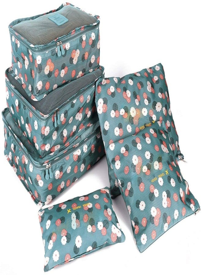 QUERYZEN 6 pcs Cloth Organizer Laundry Pouch, Travel Luggage Packing Organizers with Waterproof Bag, Undergarments & Cloth Storage Organizer Bag (Multicolor) (RTnted) - Image 1