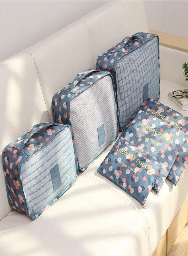 QUERYZEN 6 pcs Cloth Organizer Laundry Pouch, Travel Luggage Packing Organizers with Waterproof Bag, Undergarments & Cloth Storage Organizer Bag (Multicolor) (RTnted) - Image 3