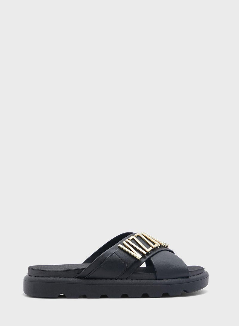 VIZZANO Caroline Multi Strap Low Heel Wedge Sandals - Image 1