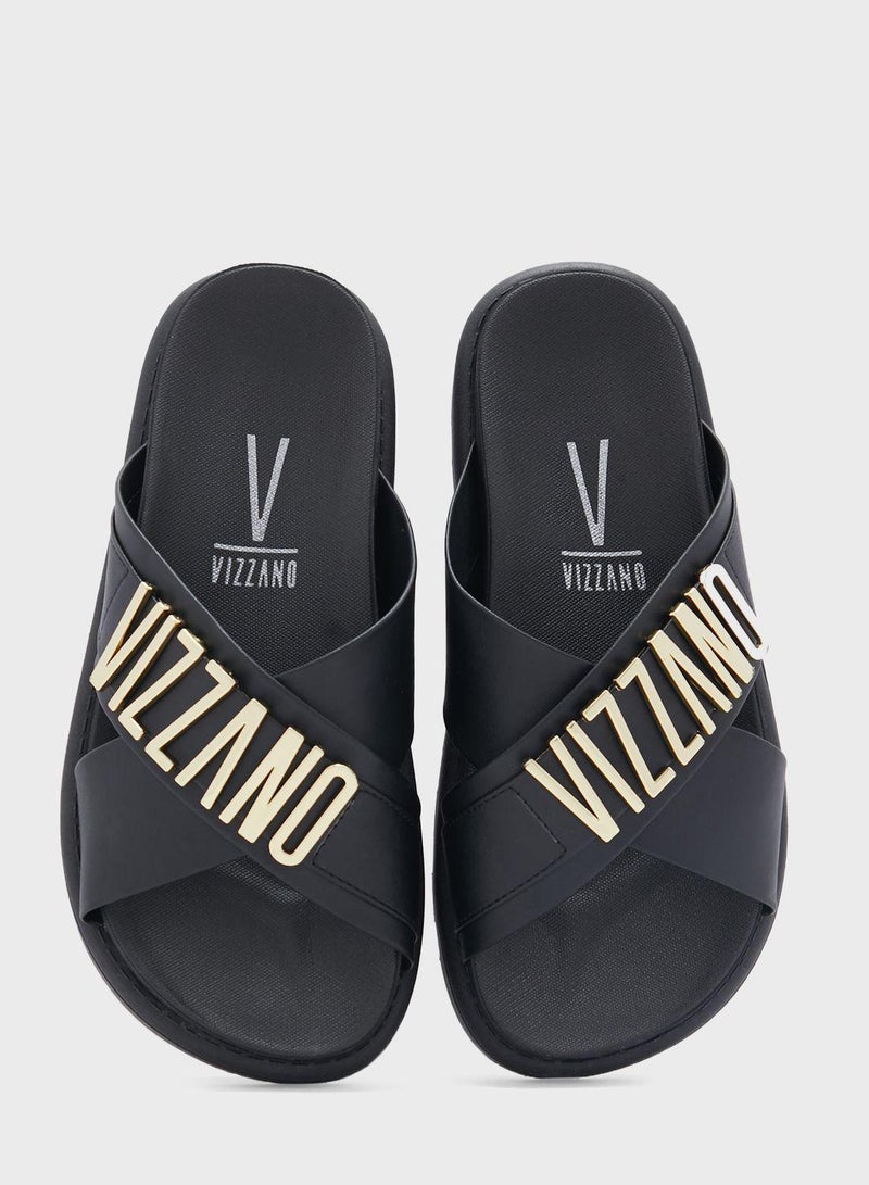 VIZZANO Caroline Multi Strap Low Heel Wedge Sandals - Image 4