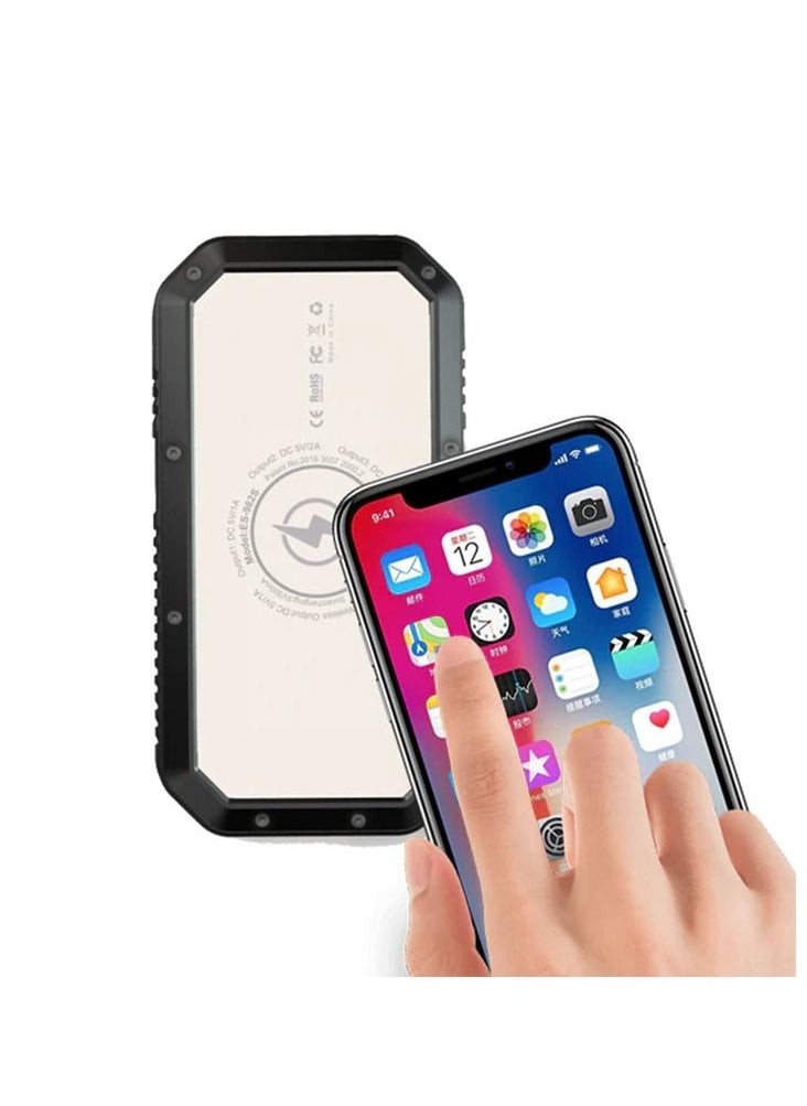 POWER Solar Power Bank 40000mAh with Wireless Charger LED Light Waterproof  - Image 5