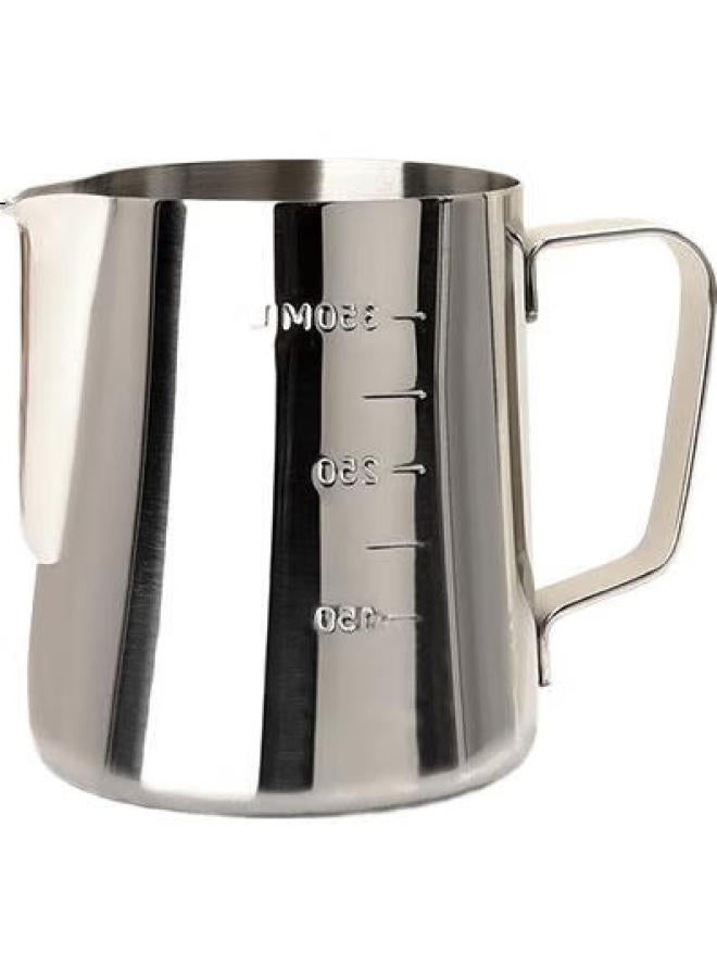 Circle Joy Coffee Art Pitcher With Spout, Thickened 304 Stainless Steel Milk Frothing Pitcher With Scale 350ml - Image 2