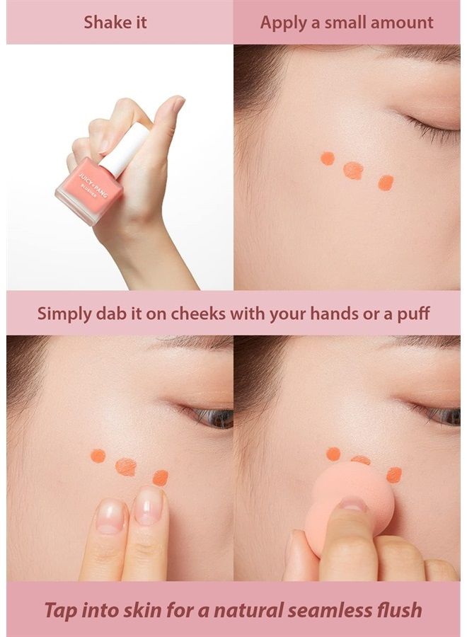 A'Pieu JUICY-PANG WATER BLUSHER (PK02 - Raspberry) - Korean Liquid Blush For Cheeks K Beauty Makeup - Image 4