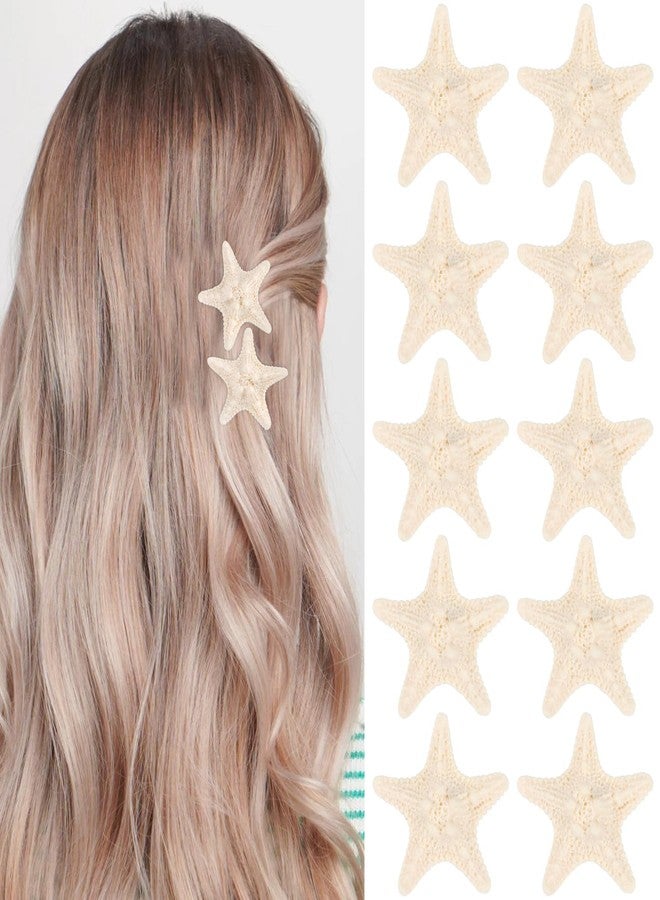 Atoden Starfish Hair Clips Mermaid Hair Accessories 10Pcs Sea Star Barrettes Decorative Hair Pins for Women Girls Summer Beach Party Mermaid Costume Outfits Halloween Cosplay - Image 1