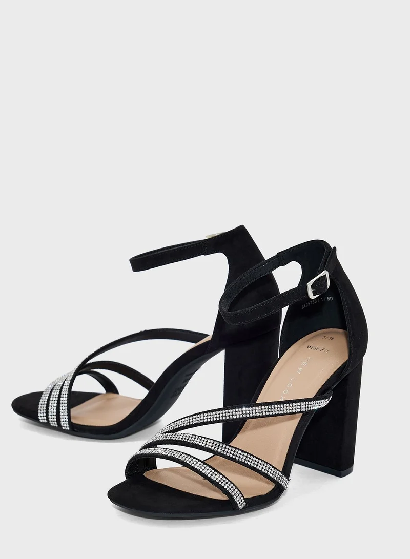 NEW LOOK Sparkle Ankle Strap Sandals