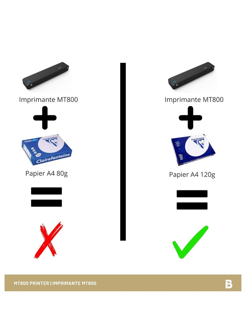 HPRT MT800 Portable A4 Thermal Printer Black - Image 2