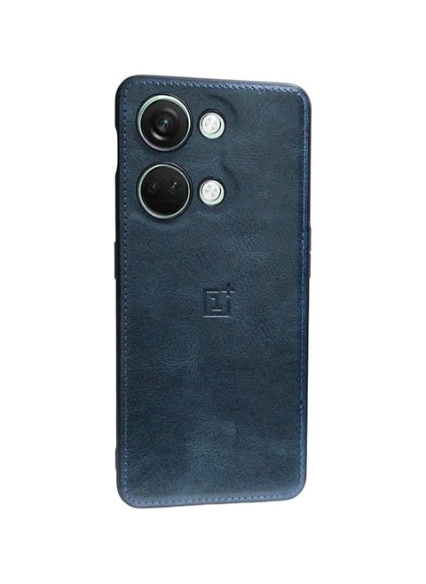 Case Compatible with Oneplus Nord 3 Case, Plain Leather Soft TPU Silicone Bumper Anti-Fingerprint Shockproof Protective Cover for Oneplus Nord 3 (Blue)