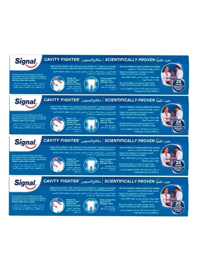 Signal Cavity Fighter Toothpaste For 10X Stronger Teeth- 4X75ml - Image 3