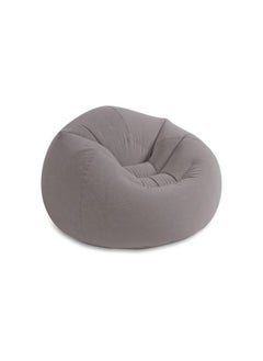 General Comfortable Inflatable Sofa Flocking Sofa Single Lounger Grey  - Image 1
