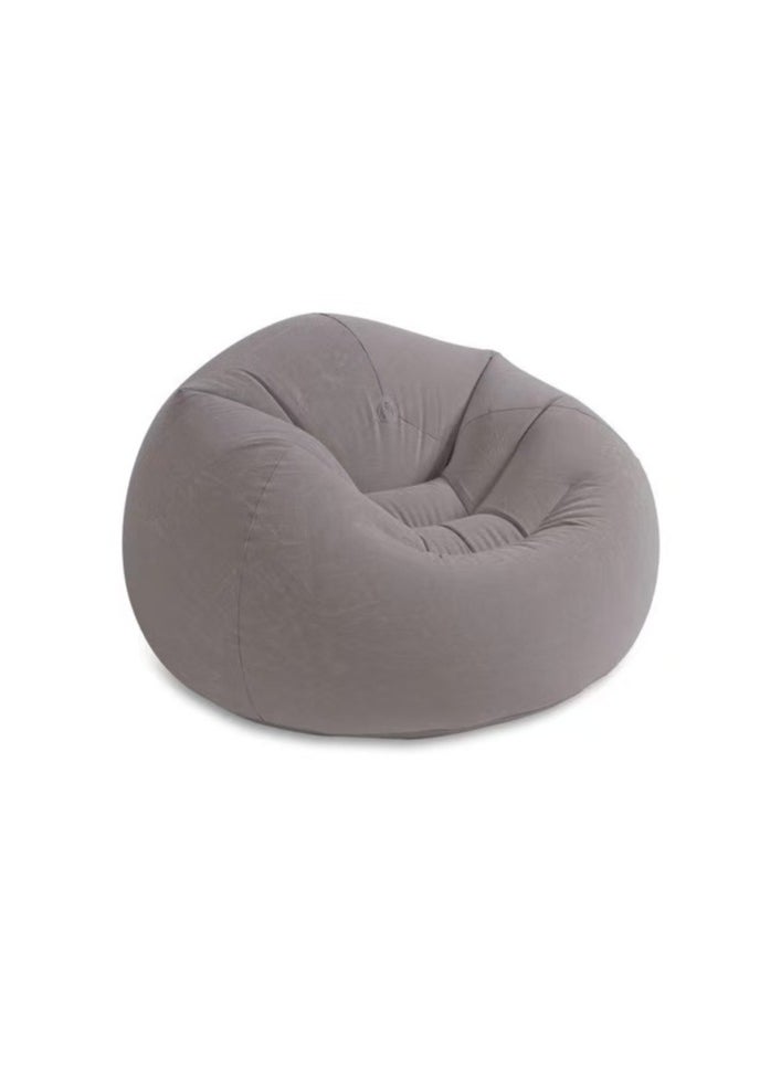 General - Comfortable Inflatable Sofa Flocking Sofa Single Lounger Grey - Image 1