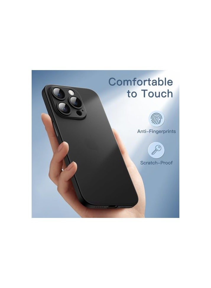 JETech Ultra Slim (0.35mm Thin) Case for iPhone 14 Pro Max 6.7-Inch, Camera Lens Cover Full Protection, Lightweight Matte Finish PP Hard Minimalist Case, Support Wireless Charging (Black) - Image 4