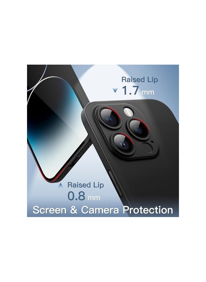 JETech Ultra Slim (0.35mm Thin) Case for iPhone 14 Pro Max 6.7-Inch, Camera Lens Cover Full Protection, Lightweight Matte Finish PP Hard Minimalist Case, Support Wireless Charging (Black) - Image 3