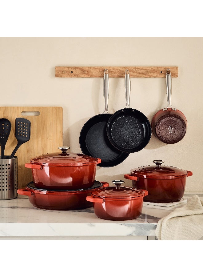 Home Box La Calda Red Sauce Pan for Cooking - Image 5