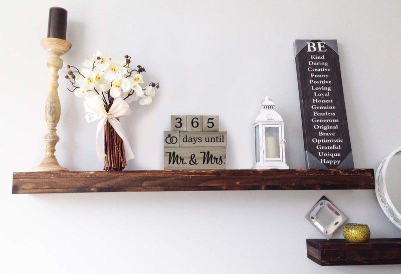 Pulse Brands Wedding Countdown Calendar Wooden Blocks - Engagement Gifts - Bride to Be - Bridal Shower Gifts - Bride Gifts - Engagement Gifts for Couples - Engaged - Rustic Finish with Black Numbers - Image 4