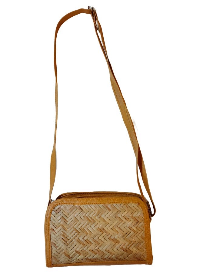 CLASSIQUE Shital Patti Bamboo Bag Handmade Eco-Friendly & Functional Shoulder Crossbody Specially for Ladies Women's Sling Bag - Image 3