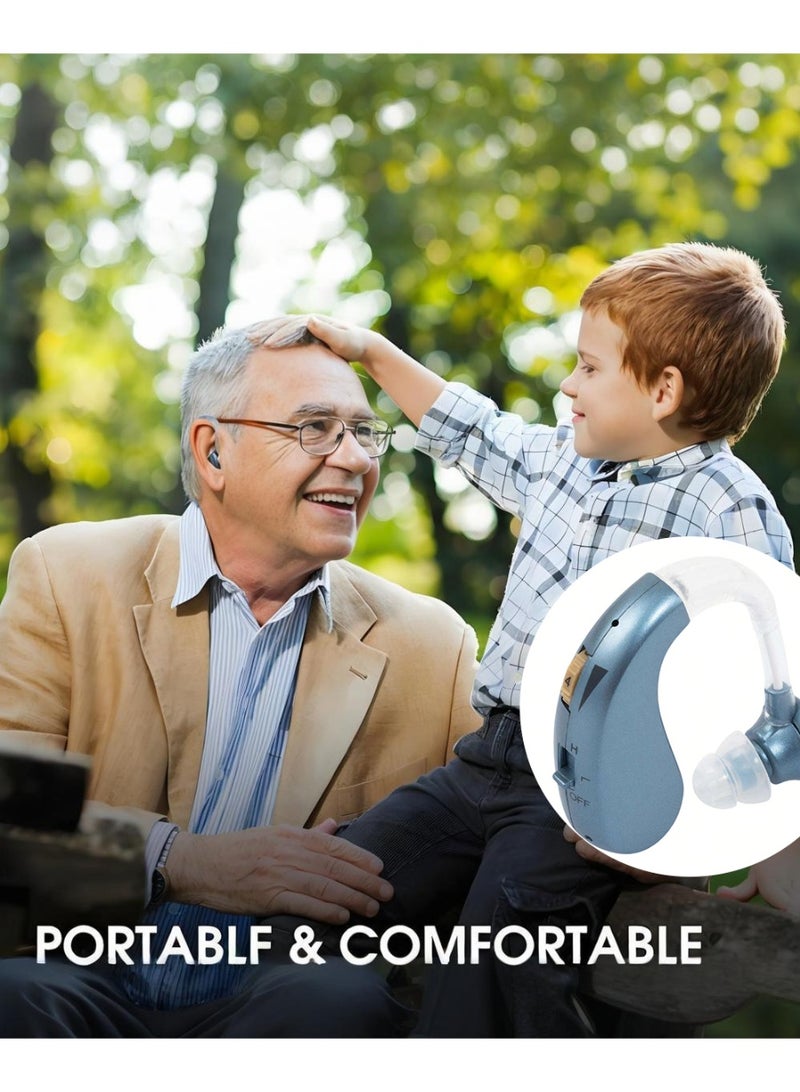 BEIRUI Rechargeable Hearing Aid u0026 Voice Amplifier for Seniors, with Smart Noise Reduction Speaker, Lightweight Anti-Slip Design, Designed for the Elderly and Hearing-Impaired Individuals. - Image 4