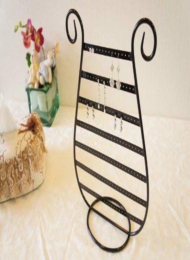 Mango Steam Harp Stud Earring Jewelry Organizer, Display Stand, Storage, Gift (Black, Slim) - Image 3