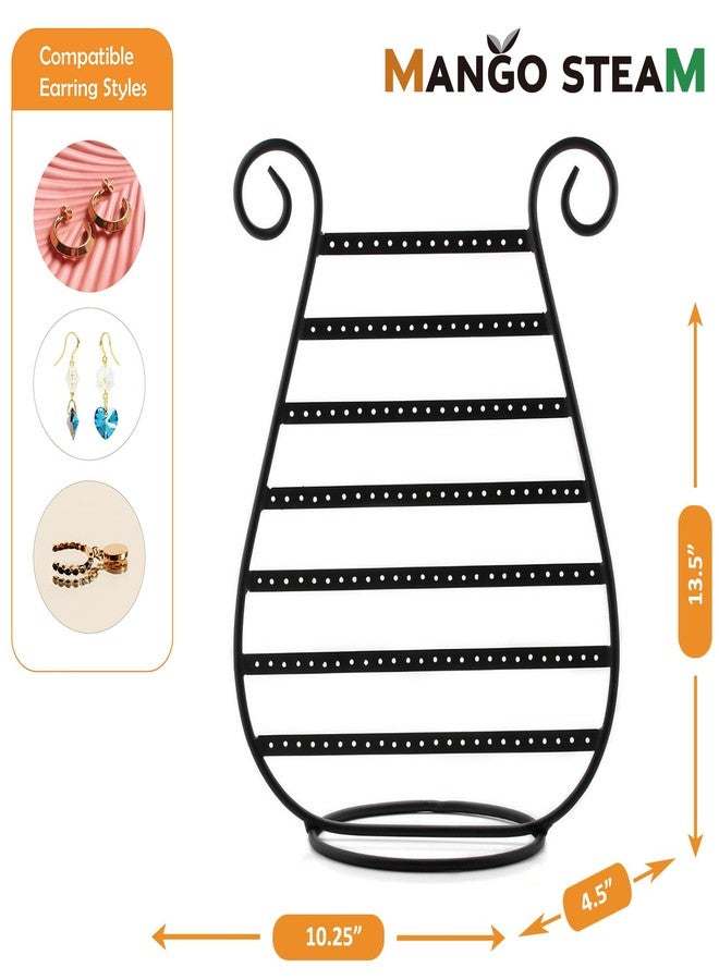 Mango Steam Harp Stud Earring Jewelry Organizer, Display Stand, Storage, Gift (Black, Slim) - Image 4