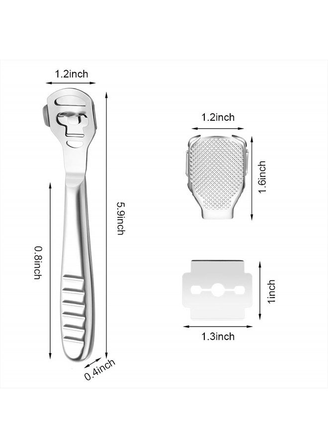 Codream Pedicure Callus Shaver Foot File Care Hard Skin Remover Callus Shaver Sets with Case, Foot File Heads & 10 Replacement Blade - Image 4
