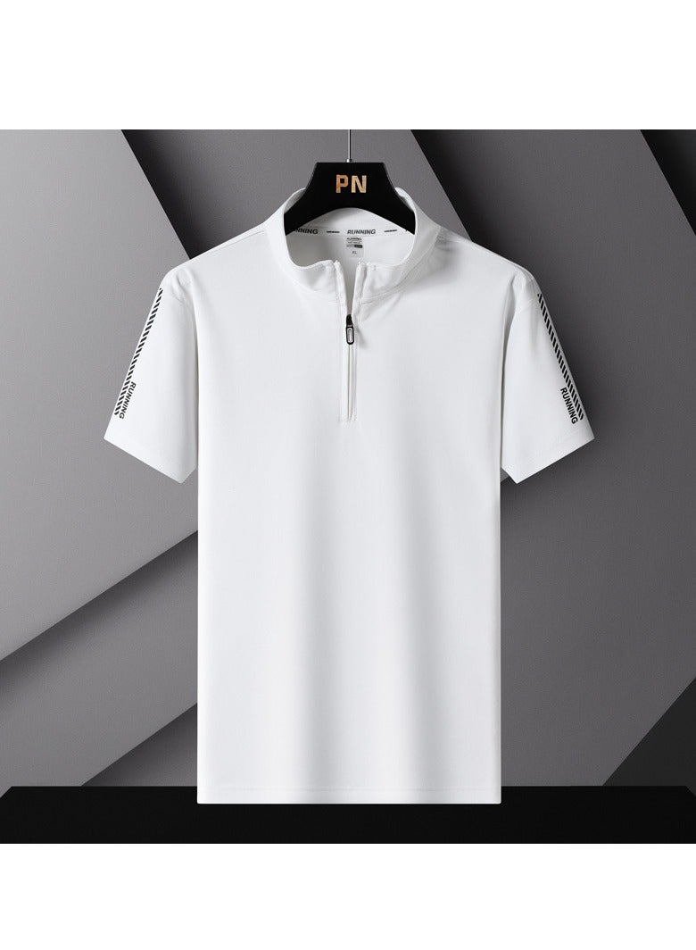 Men's Pure Cotton Short Sleeved T-shirt Casual POLO Shirt  - Image 1