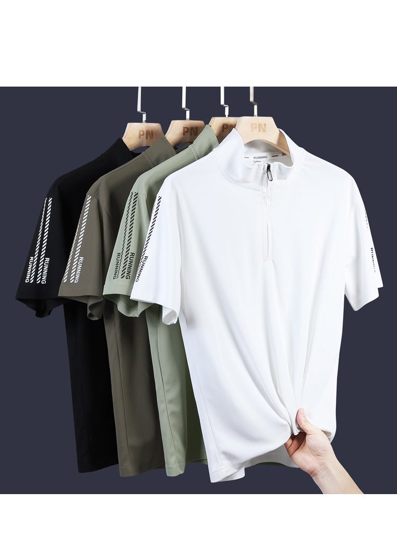 Men's Pure Cotton Short Sleeved T-shirt Casual POLO Shirt  - Image 2