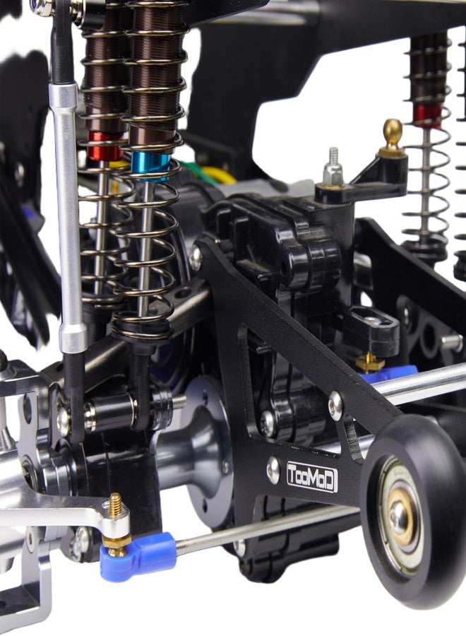 TOOMOD Aluminum Axle/Shaft Tube C-Hubs kit for Tamiya Super ClodBuster Bullhead Upgrades Parts (Black) - Image 3