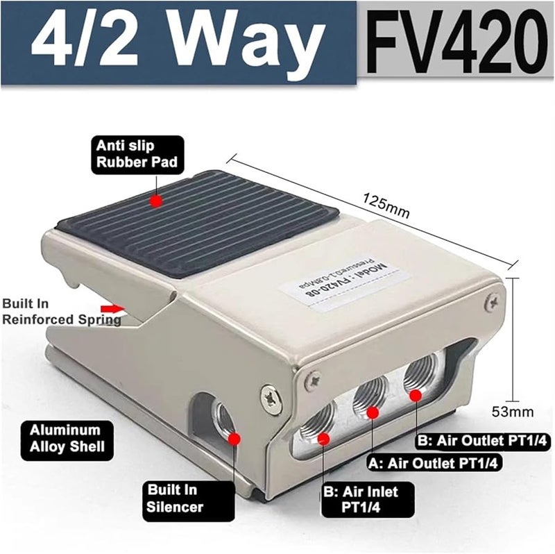 Pneumatic Directional Control Valve 4F210 08 FV02 PT1 4 Foot Switch FV320 FV420 ST 402 Cylinder Air Exchange Tool Only St 402 - Image 4