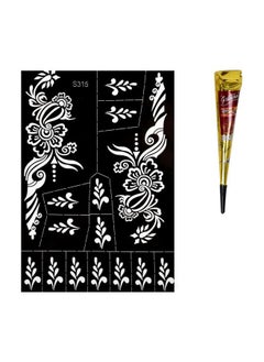 15-Piece Wenshentie Stylish Semi Permanent Tattoo Set Black