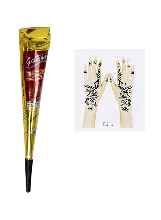 NIBEMINENT - 15-Piece Wenshentie Stylish Semi Permanent Tattoo Set Black - Image 1