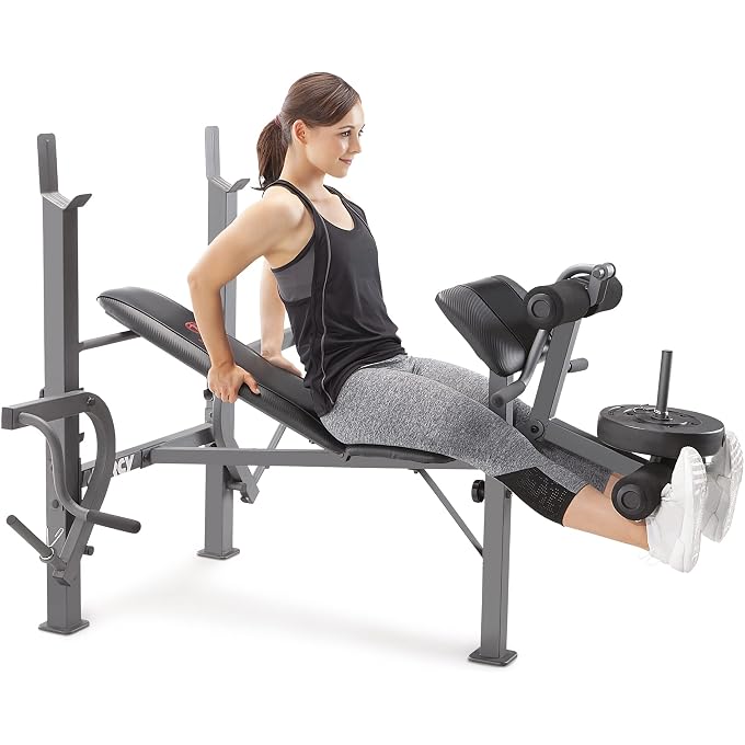 Marcy STANDARD WEIGHT BENCH WITH LEG DEVELOPER AND BUTTERFLY ARMS, MULTIFUNCTIONAL WORKOUT EQUIPMENT, WORKOUT EQUIPMENT FOR HOME GYM, ALLOY STEEL MD-389 - Image 4