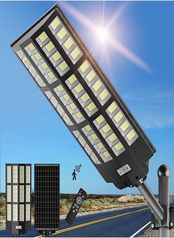 Sunbmebge 2400W Outdoor Solar Street Light - Wide Angle Solar Light Outdoor Motion Sensor, Commercial Solar Parking Lot Light Dusk to Dawn, 7000K LED Solar Flood Light IP66 Waterproof with Remote Control  - Image 1