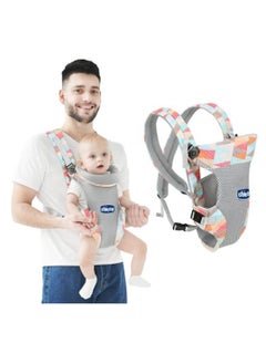 Chicco Front-facing baby carrier with a comfortable and modern design, with a gray front ventilation mesh, soft and durable fabric, adjustable to fit all sizes, strong safety buckles, suitable for ages from newborn to about 12 months (depending on the child's weight), for use at home while doing daily chores  - Image 4