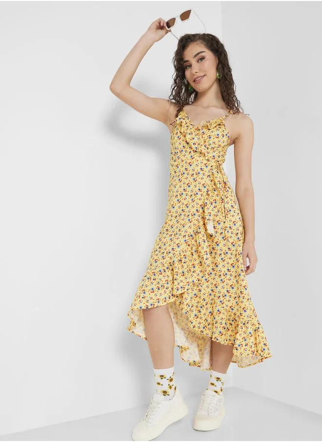 Ginger V-Neck Floral Printed Dress