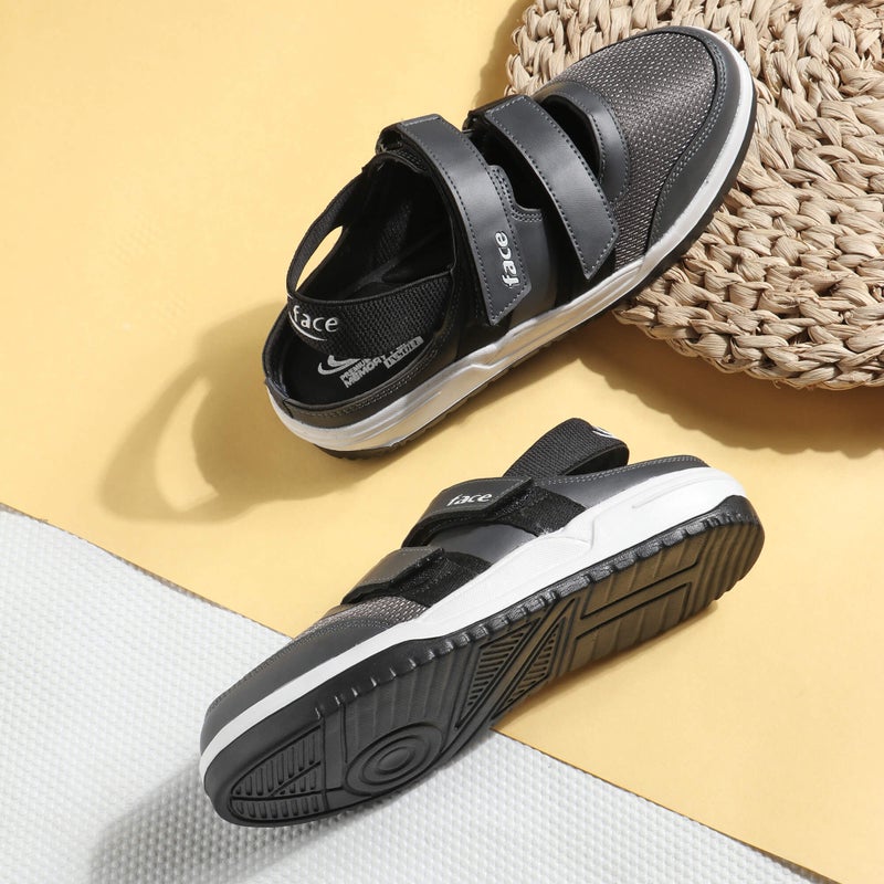 Face أحذية صيفية رمادية داكنة للأولاد - Image 2