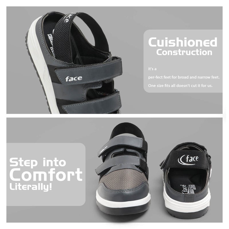 Face أحذية صيفية رمادية داكنة للأولاد - Image 3